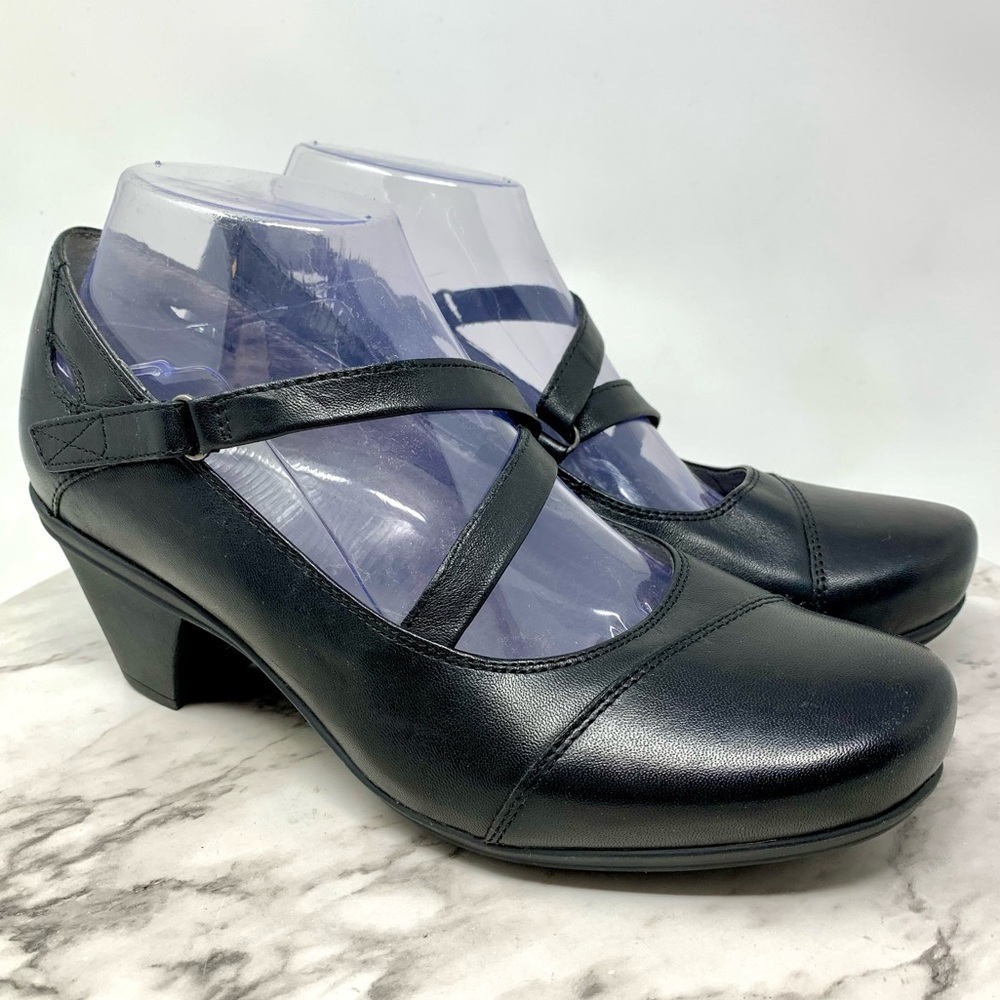 Abeo Rita Mary Jane Leather Comfort Pumps 8.5 Narrow Classic Retro Academia Chic